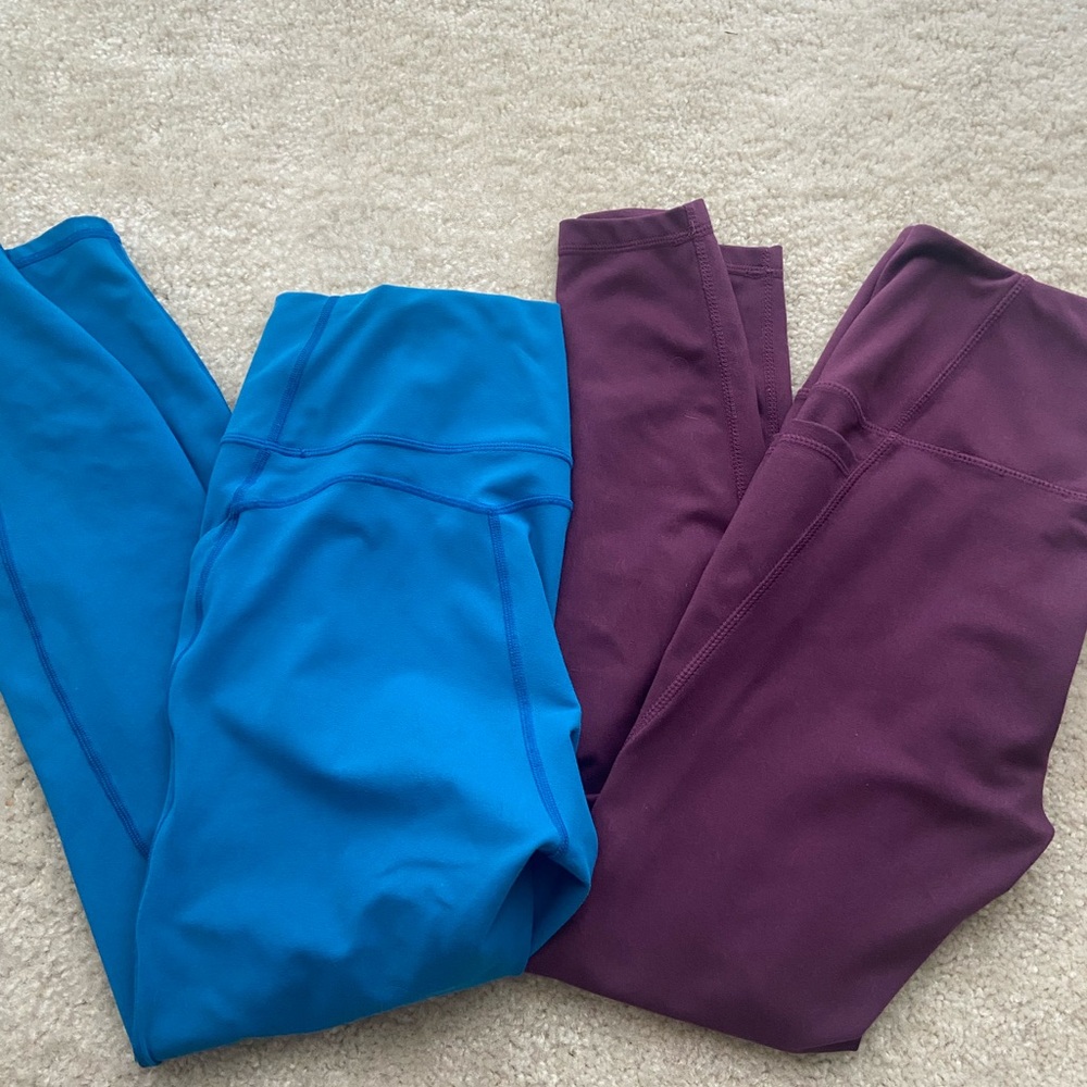 Fabletics PureLuxe Blue Leggings size M bundle